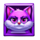 catch the luck purple cat symbol icon