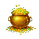 celtic bash lucky clover hold and spin cauldron symbol icon