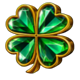 celtic princess emerald clover symbol icon