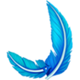 chicken burst extra blue feathers symbol icon