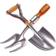 chicken burst extra gardening tools symbol icon