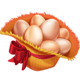 chicken burst extra straw hat eggs symbol icon