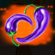 chilli con carnage purple pepper symbol icon