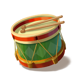 christmas workshop hold the spin toy drum symbol icon