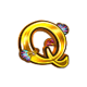 cleopatra gold q symbol icon