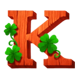 clover fortunes k symbol icon