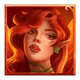 clover fortunes red woman symbol icon