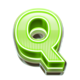 clover rush 1000 green neon q symbol icon