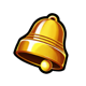 coin dazzle bell symbol icon