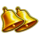 coin inferno step n stack gold bells symbol icon