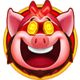 coin spinner pig symbol icon