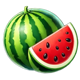 coin storm watermelon slice symbol icon