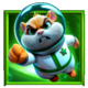 coins of cosmic critters hold and win astronaut hamster symbol icon