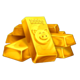 coins of oinks gold bars symbol icon