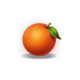 crown of fortune orange fruit symbol icon