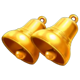 crown strike hold and win gold bells symbol icon