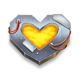 cyber vault heart symbol icon