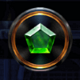 cygnus 3 green gem symbol icon