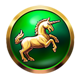 cygnus 4 green golden unicorn symbol icon