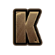 deadly gangster style k symbol icon