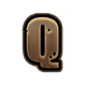 deadly gangster style q symbol icon