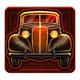 deadly gangster style vintage car symbol icon