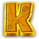 dinero n oro k symbol icon