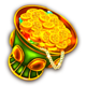 dinero n oro superbonus pot of gold symbol icon