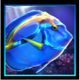 divers paradise blue fish symbol icon