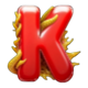 divers paradise flame k symbol icon