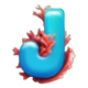 divers paradise j coral symbol icon