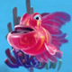 dolphin treasure red fish symbol icon