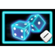 dopamine rush dice neon dice symbol icon
