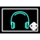 dopamine rush dice neon headphones symbol icon