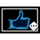dopamine rush dice thumbs up symbol icon