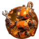 dr mad orange robot symbol icon
