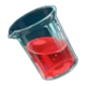 dr mad red beaker symbol icon