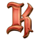 dragon duo red k symbol icon