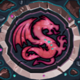 dragon hunt pink symbol icon