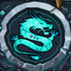 dragon hunt white symbol icon