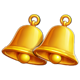 dream diamonds hold n link gold bells symbol icon