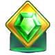 electro coin link green gem symbol icon