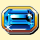 extra wild blue gemstone symbol icon