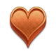 fat banker orange heart symbol icon