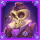 fat drac skull symbol icon
