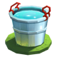 fat rabbit bucket of water symbol icon