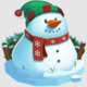 fat santa snowman symbol icon