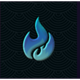 fire tale blue flame symbol icon