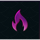 fire tale purple flame symbol icon