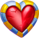 flame of ra heart symbol icon